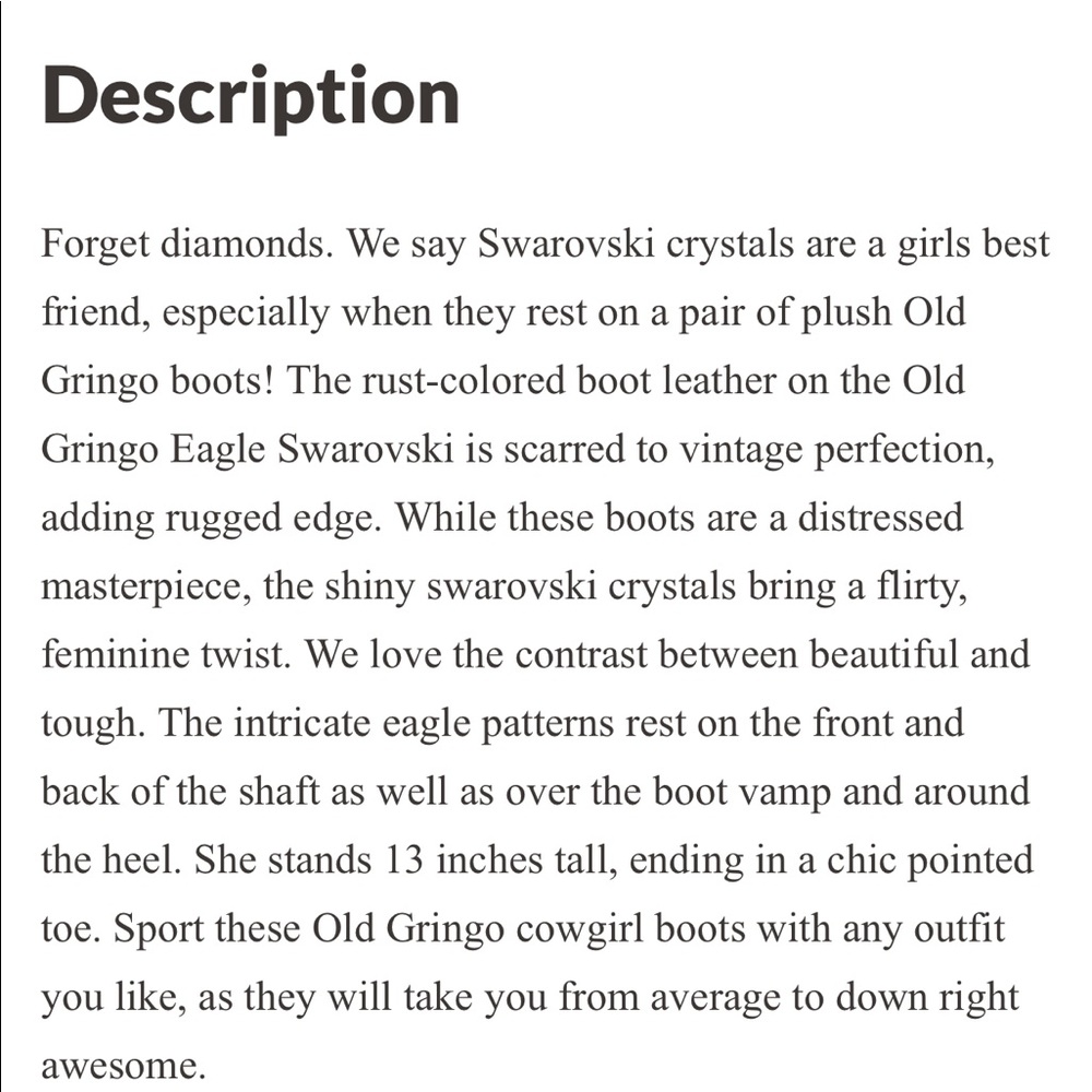 Old Gringo Eagle Crystal Swarovski Boots Size 6 - Picture 8 of 8
